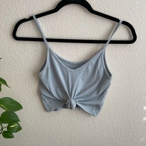 Pacsun light blue knotted tank top